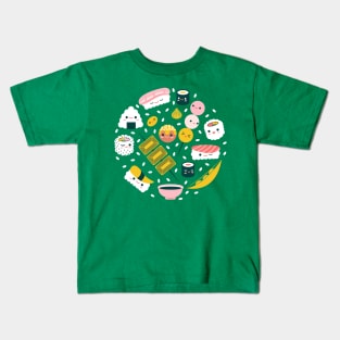 Cute sushi and japanese foods Kids T-Shirt